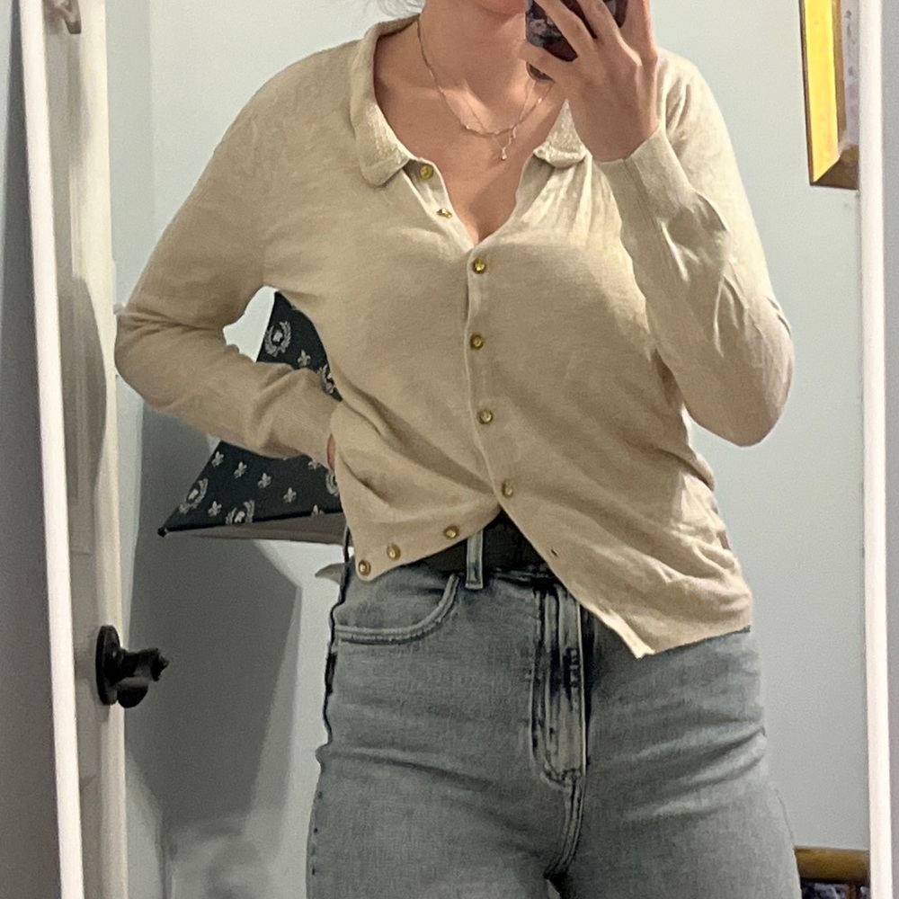 Cream & gold Cardigan